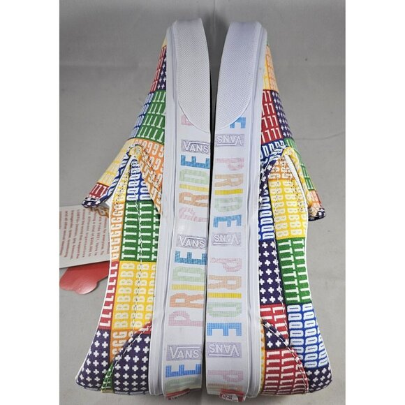 Vans Men\'s Pride  Classic Slip On Multi True White Canvas Shoes Size W 8/M 6.5 main image 8